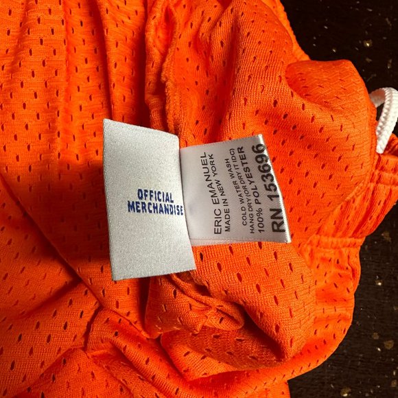 Eric Emanuel Mens Orange Logo Elastic Waist Pockets Comfort Mesh Shorts Size 2XL - Picture 5 of 6